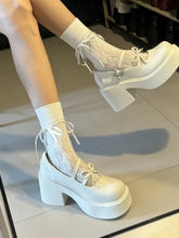 LBSFY  -  Platform High Heel Women Mary Jane Shoes Fashion Shallow Butterfly-knot Spring Autumn Ladies Dancing Party Prom Shoes